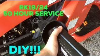 RK19 RK24 MAINTENANCE. 50 HOUR SERVICE. DIY!! HOW TO? OIL CHANGE, FILTER CHANGE. RURAL KING TRACTOR