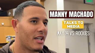 Manny Machado talks about game-ending AB vs. Rockies, his swing, early season performance, & more