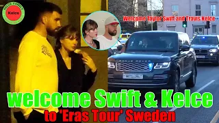 OMG! motorcade to pick up Taylor Swift & Travis Kelce to Friends Arena in Stockholm Sweden