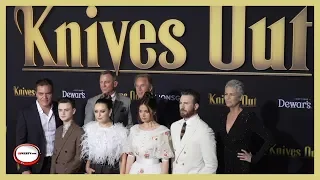 Knives Out premiere with  Katherine Langford, Chris evans, Daniel Craig, Jaeden Lieberher