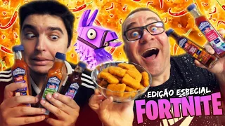 DESAFIO DOS NUGGETS PICANTES + FORTNITE