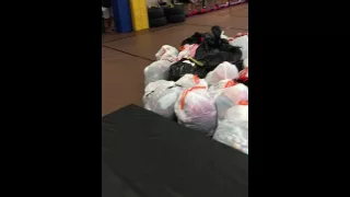 Dive Shoulder Rolling over Donation Bags at DMA