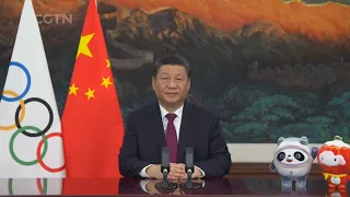 Beijing 2022| Chinese President Xi Jinping gives speech via video at IOC plenary meeting 习近平：中国做好了准备