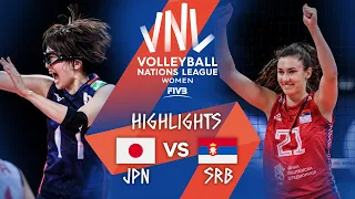 JPN vs. SRB - Highlights Week 5 | Women's VNL 2021