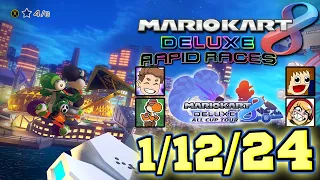 Mario Kart 8 Deluxe - Rapid Races - 1/12/24! (TJ's 96-Track All Cup Tour Tournament, ROUND 3 & 4)