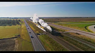 Big Boy Locomotive going through Mumford, Texas