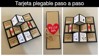 Regalo para SORPRENDER ▶️ Tarjeta PLEGABLE de amor scrapbook