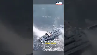 Barko ng PCG at BFAR, binomba ng tubig ng China ships malapit sa Scarborough Shoal