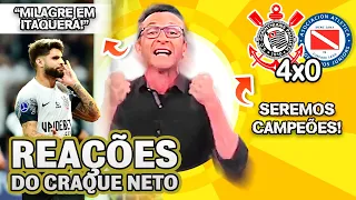 TIMÃO RESSUSCITANDO! OLHA COMO O CRAQUE NETO REAGIU A CORINTHIANS 4X0 ARGENTINOS JRS NA SULAMERICANA