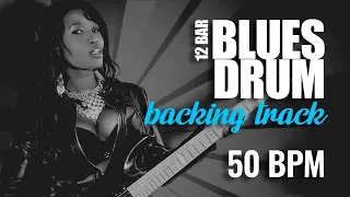 12 Bar Blues Drum Backing Track (50 BPM)