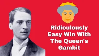 Ridiculously Easy Win With The Queen's Gambit | Pillsbury vs Gottschall: Hanover 1902