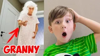 Бабуля вылезла из ИГРЫ в Реальной ЖИЗНИ! Короче Говоря Страшно Granny in Real Life