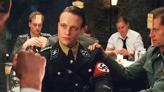 HICOX GIVES HIMSELF AWAY - NAZI TAVERN GUNFIGHT - Inglourious Basterds - Quentin Tarantino 4K