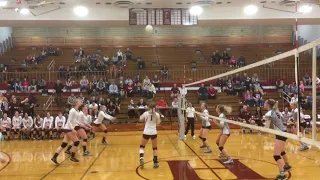 Montesano at Hoquiam volleyball - Grizzlies win set No. 1