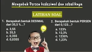 Cara Mengubah Desimal ke Persen dan Sebaliknya (Persen ke Desimal)