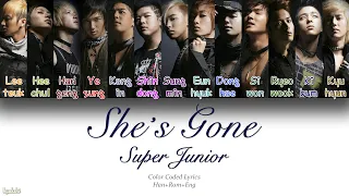 Super Junior (슈퍼주니어) – She's Gone (사랑이 떠나다) (Color Coded Lyrics) [Han/Rom/Eng]