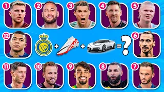 Guess the Player by Their BOOTS, CAR and CLUB | Ronaldo, Messi, Neymar, Haaland | Tiny Football