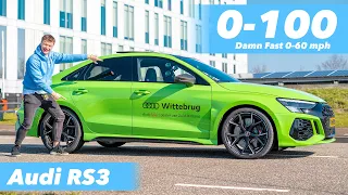 2022 Audi RS3 Sedan 400HP | 0-100 Acceleration Test | The Last 5 CYLINDER Audi?!💚