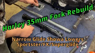 XLCH: Harley 35mm Showa Fork Rebuild XLCH XLH FXE FX NarrowGlide