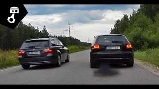 BMW 320d e91 vs Audi A3 8P1 2.0TDI Drag; zhmuraTV