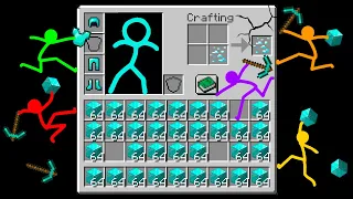 Stickman Animation Vs Minecraft ~ DIAMOND STICKMAN INVENTORY /  Animator vs Animation Cartoona