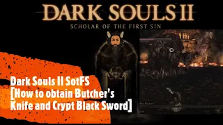 Dark Souls II SotFS [How to obtain Butcher's Knife and Crypt Black Sword]