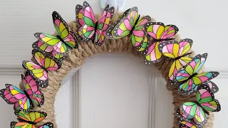 Spring Butterfly Wreath Tutorial | Mindless Crafting