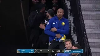 David West Gets Technical Foul While Riding Bike in Tunnel vs Spurs - Game 4 | 2018 NBA Playoffs