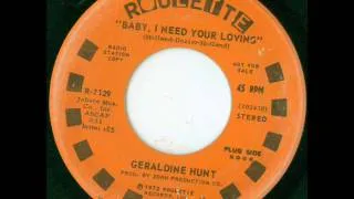 Geraldine Hunt - Baby, I Need Your Loving