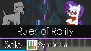 Rules of Rarity - |SOLO PIANO TUTORIAL w/LYRICS| -- Synthesia HD