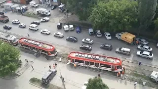 В Самаре трамвай сошел с рельсов