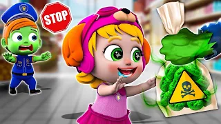 Don't Eat Zombie Food! 👮 | Five Little Zombies Song 🧟‍♂️🚨 | NEW✨ Nursery Rhymes For Kids