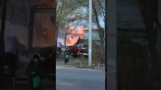 Пожар в Благовещенске на складе пиротехники Домино