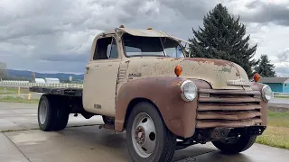 First test drive & ride along in the 1950 Chevy 1 ton flatbed!