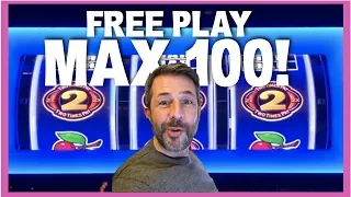 100 SPINS AT MAX BET USING FREE PLAY! ✦✦ BONUS TIMES SLOT MACHINE