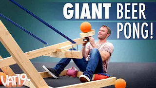 We Played Giant Beer Pong with a CATAPULT! | VAT19