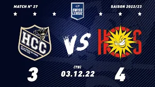 3 décembre 2022 HC La Chaux-de-Fonds – HC Sierre (3-4) TB