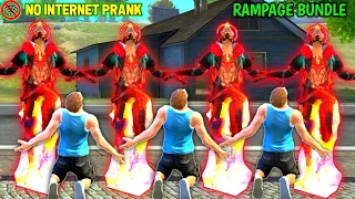 Rampage Bundle Prank with me 🤣 Cs Ranked / Dj Adam Vs Pro - No Internet Prank || Garena Free Fire 🔥