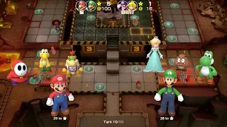 Super Mario Party Partner Party #598 Gold Rush Mine Mario & Luigi vs Waluigi & Peach