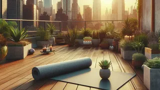 Fresh Calm City Rooftop Yoga Space - Ambient Music - Backdrop for Your Yoga Practice