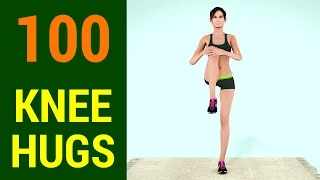 100 Knee Hugs Challenge - At Home Warm-Up and Stretching Workout
