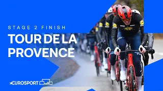 SPRINT FINALE  🔥 | Stage 2 Finish Tour De La Provence 2024 | Eurosport Cycling