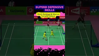 🏸 NEVER say DIE DEFENSE : Kevin Sanjaya & Marcus Fernaldi Gideon #shorts