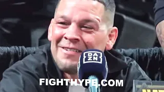 NATE DIAZ PUNKS REPORTER & CLOWNS LOGAN PAUL LOOK-ALIKE CHOKE OUT; FIRST WORDS ON "LIL NAP”
