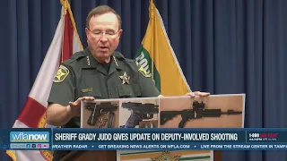 Sheriff Grady Judd gives update on shooting that left suspect dead, 2 deputies injured