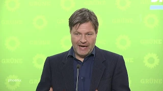 Pressekonferenz der Grünen mit Parteichef Robert Habeck