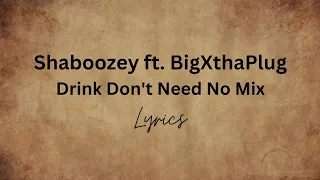 Shaboozey ft. BigXthaPlug - Drink Don't Need No Mix (Lyrics)