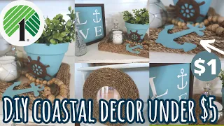 $1 Dollar Tree Coastal DIYS | Nautical Decor DIYs | Farmhouse Coastal Style | Nautical Rope DIYs