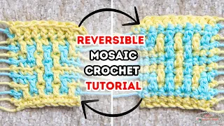 How to: REVERSIBLE MOSAIC CROCHET - Easiest Tutorial!