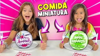 Quem COMER Mais COMIDA DE MINI BRANDS Ganha (Compilação)